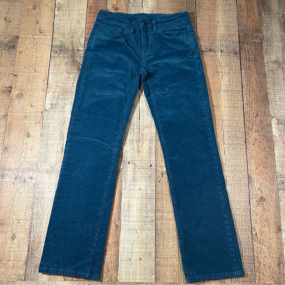 Patagonia Teal Blue Organic Cotton Corduroy Pants Women's 27 Short / 4 Straight
